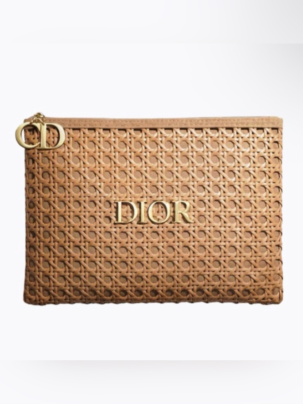 Beauty 2026 Summer Limited Edition Rattan Beige Cosmetic Pouch Bag w/ Box - Picture 8 of 8